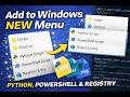 How to 🚀 Add Python & PowerShell to Windows NEW Menu (Easy Hack)