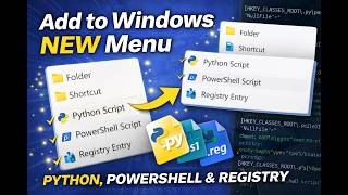 How to 🚀 Add Python & PowerShell to Windows NEW Menu (Easy Hack)