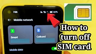 How to turn off SIM card 1 ,របៀបបិទស៊ីមមិនអត់ដំណើរការ