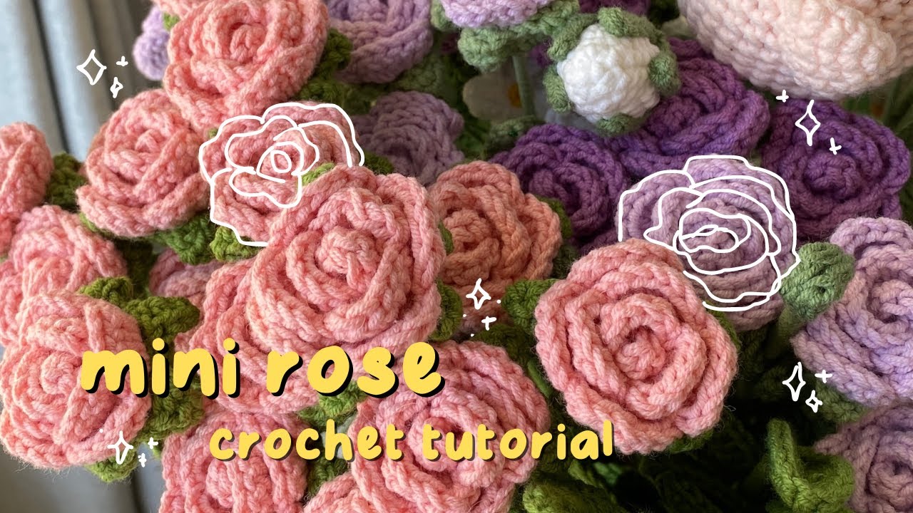 Mini Rose Crochet Tutorial Beginner Friendly Youtube