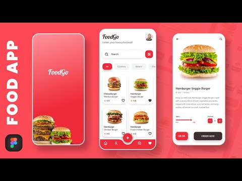 Food ordering mobile apps design in Figma UI/UX (Wireframe, prototype) Figma tutorial