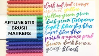 Artline Stix Brush Markers Review