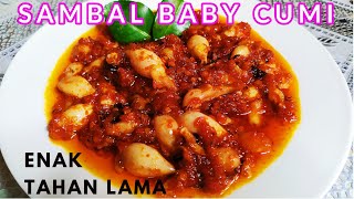 Resep sambal baby cumi pedas yang lagi viral paling enak tahan lama!!!