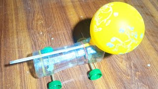 Air craft car with balloon and straw - Plastic Bottle Experiment || Very Simple