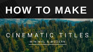 How to Make Cinematic Titles in Filmora