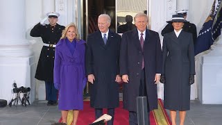 President Biden greets President Donald Trump at White House on Inauguration Day