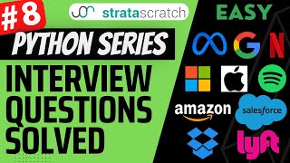 AMAZON Interview Question Explained - Python Data Science | "Order Details" | EDS