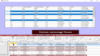 Visual Basic net: How to delete selected rows from Datagridview and Access databas