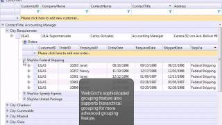 WebGrid - Filtering Grouping Sorting