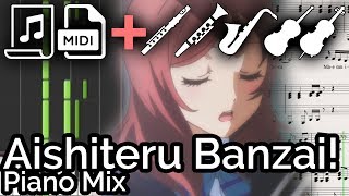 Love Live! Aishiteru Banzai (Piano mix) Backing/Tutorial [ラブライブ！]