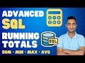 SQL Running Total | Advance SQL | Rolling N months SUM, AVG, MIN, MAX