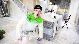 WRAPPING MY ENTIRE HOUSE IN BUBBLE WRAP!
