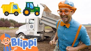 Blippi Learns About Tractors and Construction Vehicles! | Educational Videos for Kids