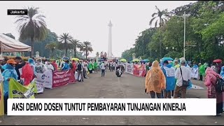 Aksi Demo Dosen Tuntut Pembayaran Tunjangan Kerja