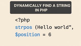 How to Dynamically Find a String in PHP | strpos() Function Explained with Example