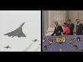 royal air force and concorde 协和式与红箭编队飞越伦敦