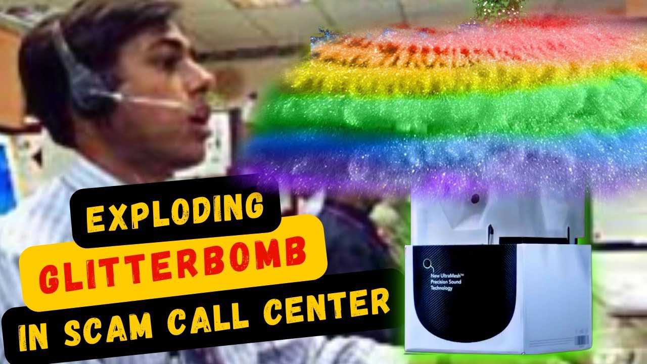 GLITTERBOMBING a Scam Call Center w/ Mark Rober