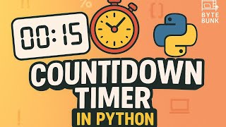 How to Build Countdown Timer in Python | Easy Python Project for Beginners | Python for beginners |