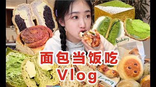 一日三餐吃面包挑战Vlog！炫17款面包！碳水脑袋愿望成真！