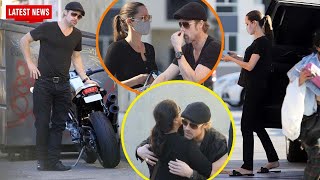 BRAD PITT HUGGED ANGELINA JOLIE INTIMATELY WHEN THEY WERE SPOTTED TOGETHER IN LA OVER THE WEEKEND