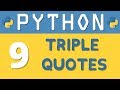 Python tutorial 09: Triple Quotes For Multi Line String in Python by Manish Sharma