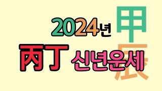 2024년 갑진년 병화일간 정화일간 신년운세