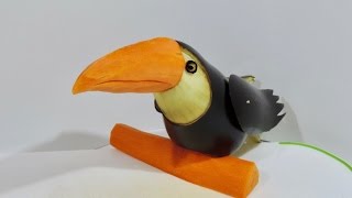 WONDERFUL BIRD MADE OF VEGETABLES By J  Pereira Art Carving