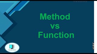 what is the difference between method and function | method vs function | function vs method
