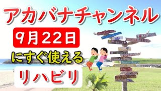 【9月22日からすぐ使える介護レク】アカバナチャンネル