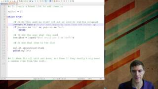 Learning Python Level 4.1: Shopping List