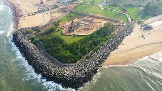 mahabalipuram Shore Temple | Aerial View | 4K