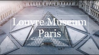 Drone Louvre Museum Paris France