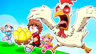 ESCAPE THE CHICKEN In Roblox WITH MY CRAZY FAN GIRLS...