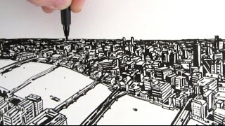 How to Draw a Panoramic City: A View From The Shard