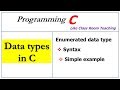 data types in C | enumerated datatype |