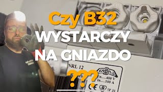 Czy B32 wystarczy na obwód gniazd❓Przepraszam - musiałem….