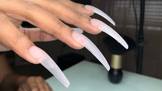 XX-Long Coffin Nails | Acrylic Nails Tutorial | How To Do Long Acrylic Nails