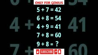 "Crack the Code: Math Puzzles for the Brainy!" #youtubeshorts #mathchallenge #mathpuzzle