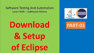 03 - Download and install eclipse and write first Java program.