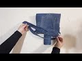 Recycling jeans! The trick of sewing a bag from old jeans. Bag sewing tutorial for beginners