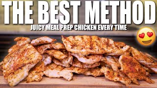 HOW TO MEAL PREP JUICY CHICKEN FOR THE WEEK | Bulk Cooking Chicken That Doesn't SUCK!