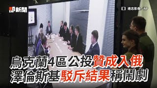 烏克蘭4區公投贊成入俄　澤倫斯基駁斥結果稱鬧劇