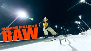 10 Minutes of RAW Snowboard Rail Action by Clemens Millauer  at Austria’s Only Rope Tow Park! 🏂🔥