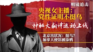 重大政治事故！央视女主播着装涉嫌叛俄挺乌，党性证清白；X你妈北约！加拿大使馆遭脏话涂鸦，北京导演大爆粗口；大翻译运动惊现，北京不改立场将有大麻烦 | 明镜追击