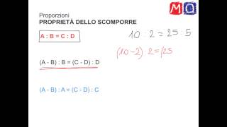 Proporzioni: proprietà dello scomporre