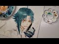 genshin xiao watercolor speedpaint