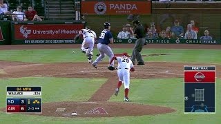 SD@ARI: J. Upton scores on a wild pitch