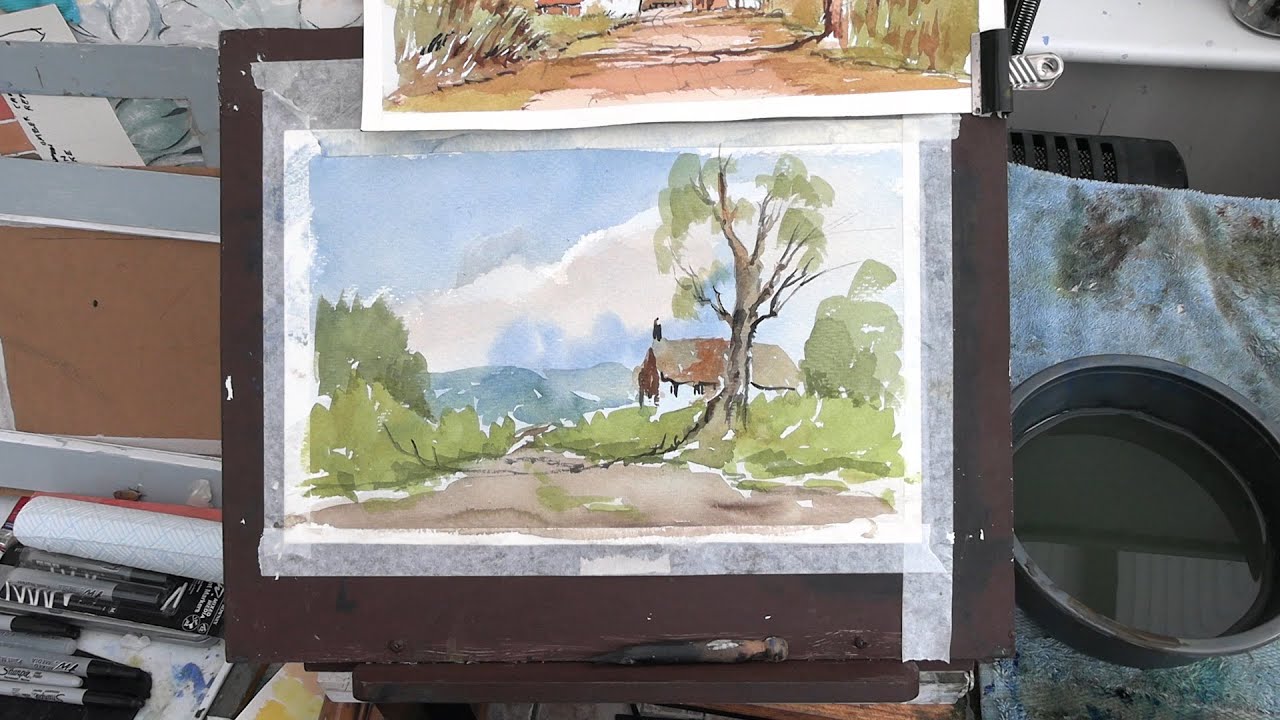 Watercoloring Alan S Sketches Youtube