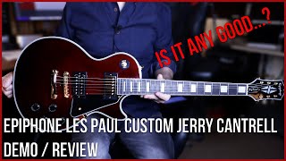 EPIPHONE JERRY CANTRELL LES PAUL CUSTOM - DEMO / REVIEW