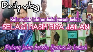 Daily vlog bumil TM Akhir ll TEMANI ANAK DAN SUAMI CUKUR DAN BELI CELANA ll Beresin lipatan pakaian